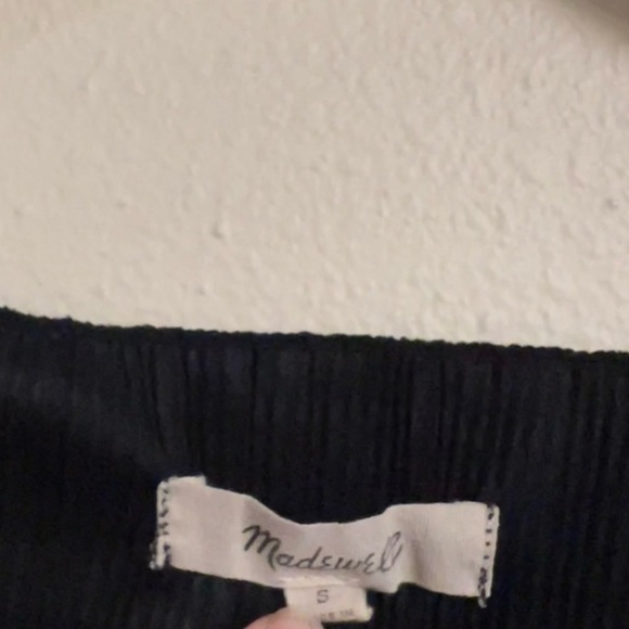 Madewell Texture & Thread Micropleat Top in Black S - Picture 6 of 8